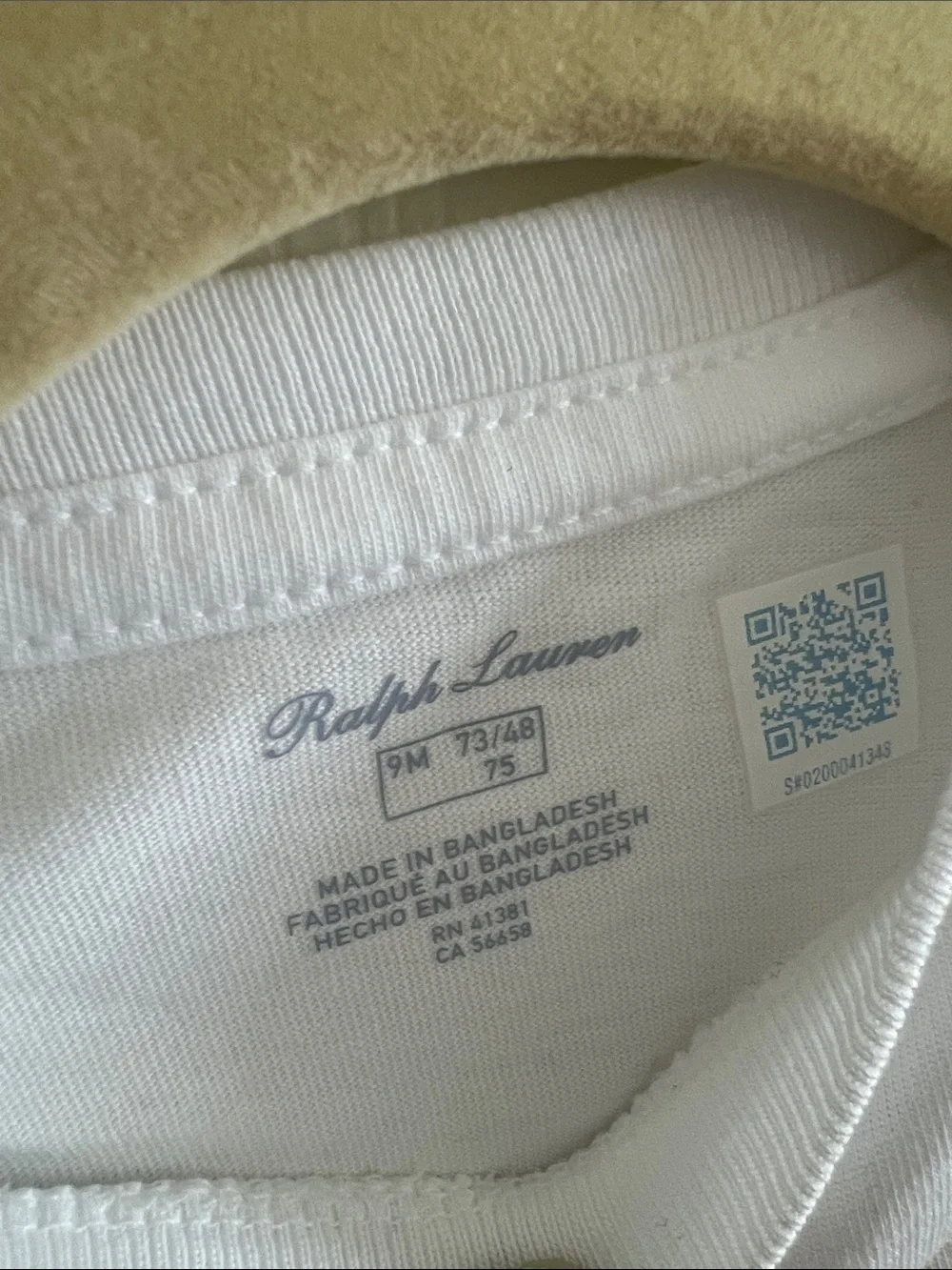 Ralph Lauren White Short-Sleeve Polo Logo Tee with Navy Pony